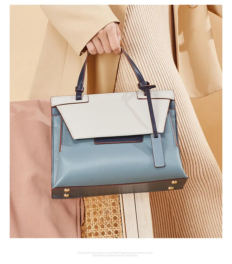 patchwork Designer Wide Strap Female Handbag