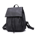Vintage Leather Bagpack Women Backpacks