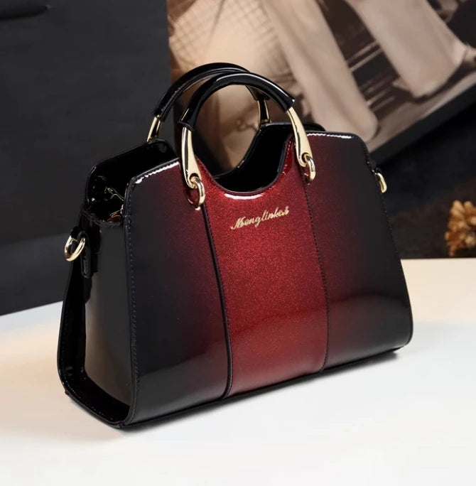 Fashionable and simple genuine leather mother bag