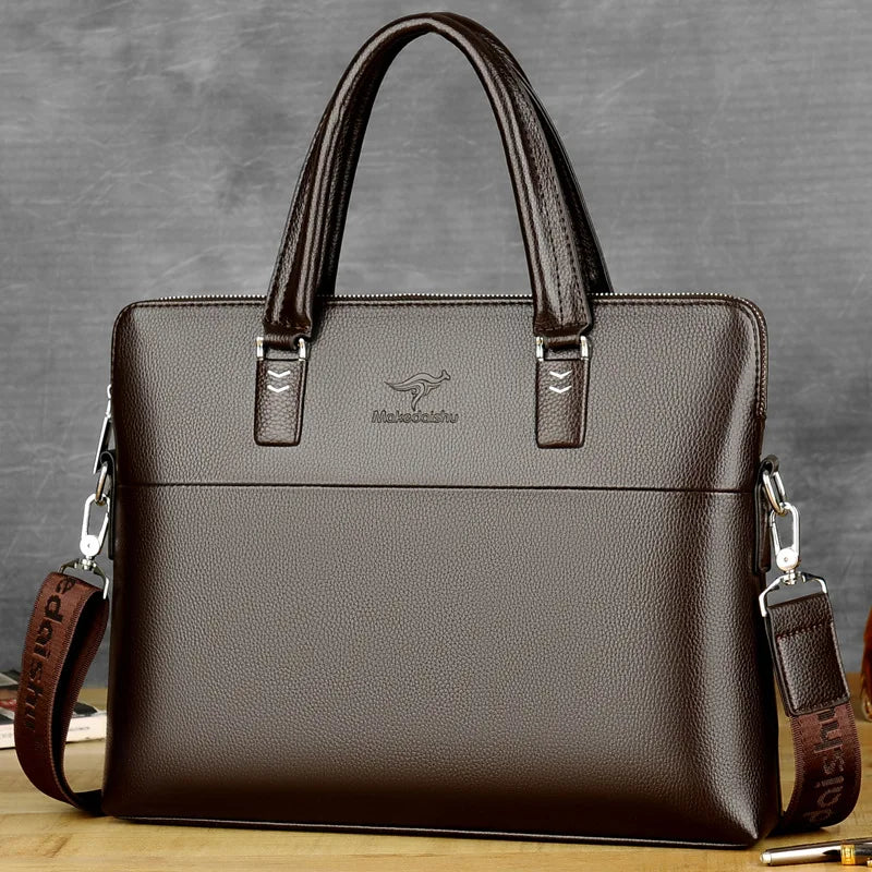Men Leather Shoulder Bag Business For Man