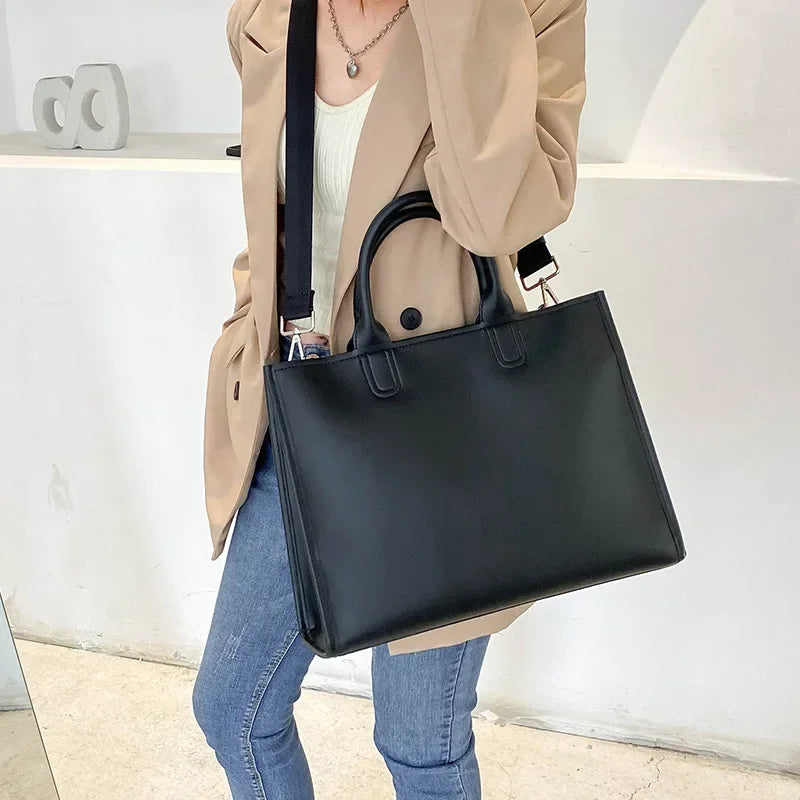 Large Capacity Pu Leather Female Tote Bag