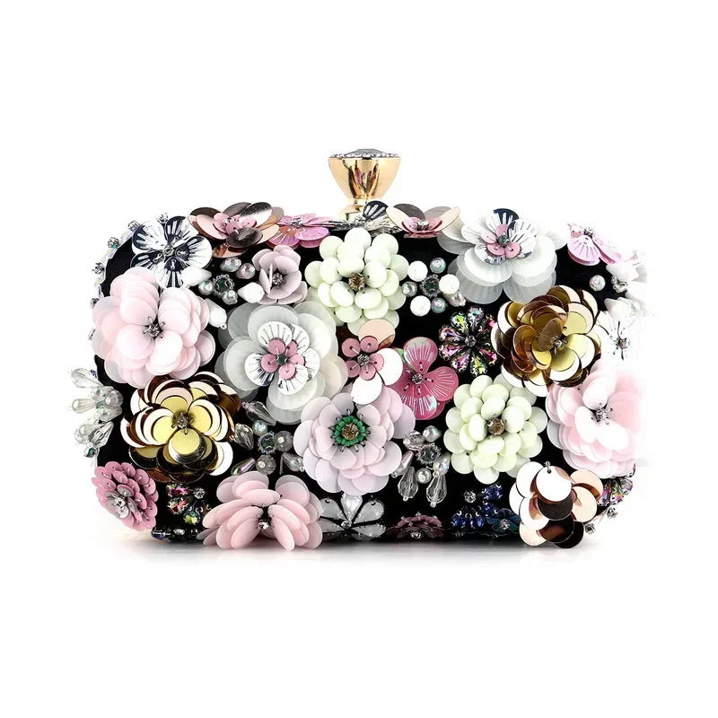 Flower Design Luxurious Elegantly Clutch