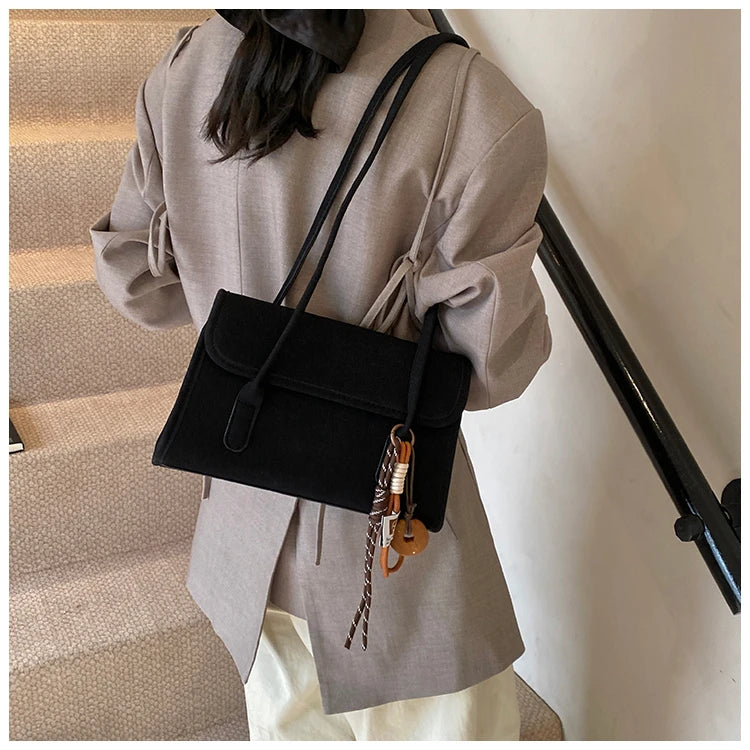 Autumn and Winter Retro Matte Small Bag for Women