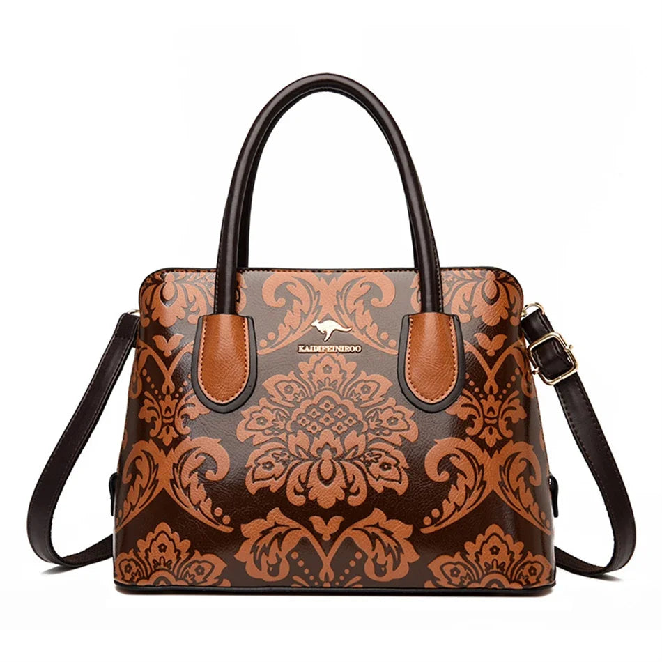 Luxury Flower Pattern Designer Handbag