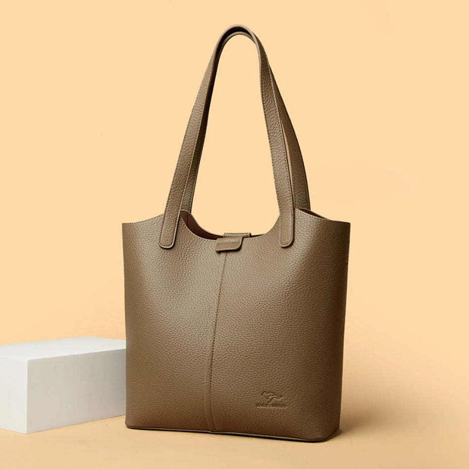 Women PU Leather Handbags Ladies Large Tote Bag