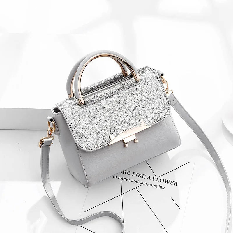 New Casual Sequins Fashion Ladies Cute PU Handbags