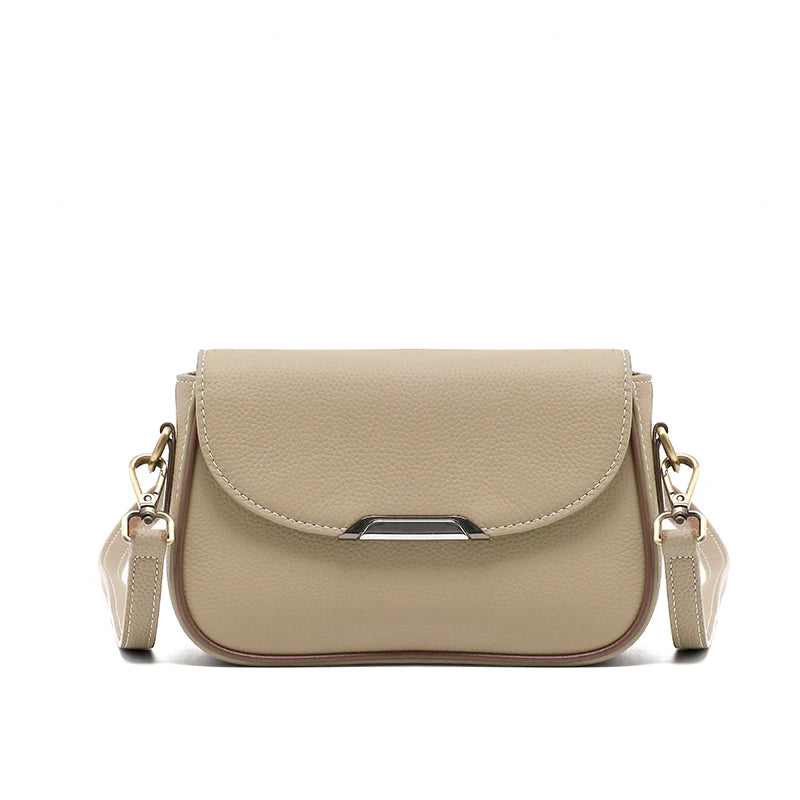 Natural Cowhide Leather Women's Crossbody Bag