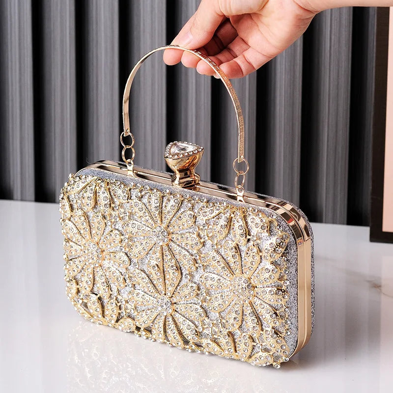 Flower Water Diamond Clutch