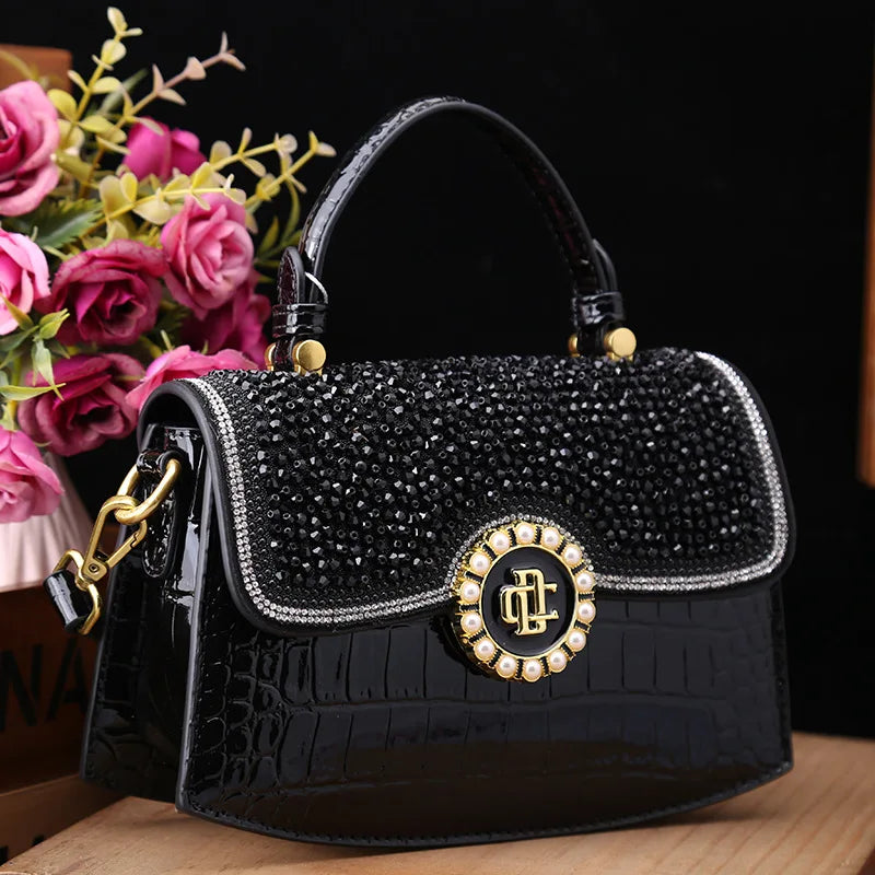 Crocodile Pattern Portable Shell HandBags