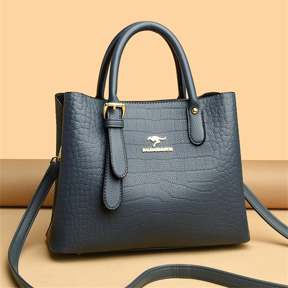 3-Layers Ladies Crocodile Patterned Handbags