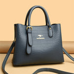 3-Layers Ladies Crocodile Patterned Handbags