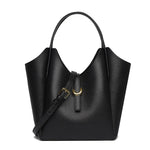New Genuine Leather Women Bucket Tote Bag