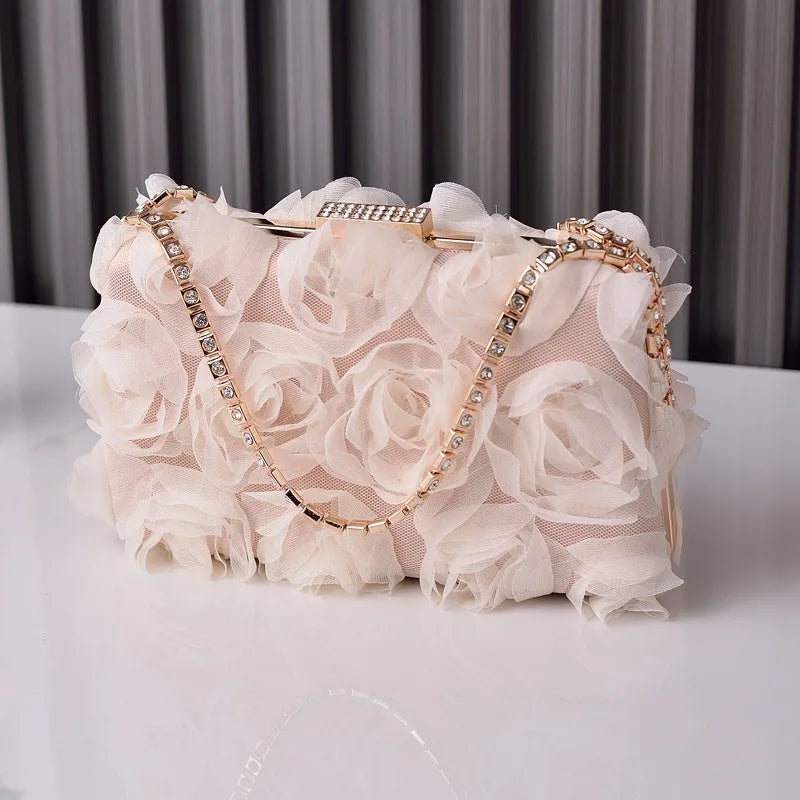 Flower White Floral Purse