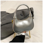 High End Burgundy Patent Leather Shiny Surface Crossbody Bag