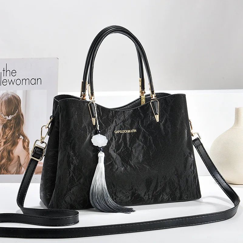 New Fashionable White color Large Capacity Handbag