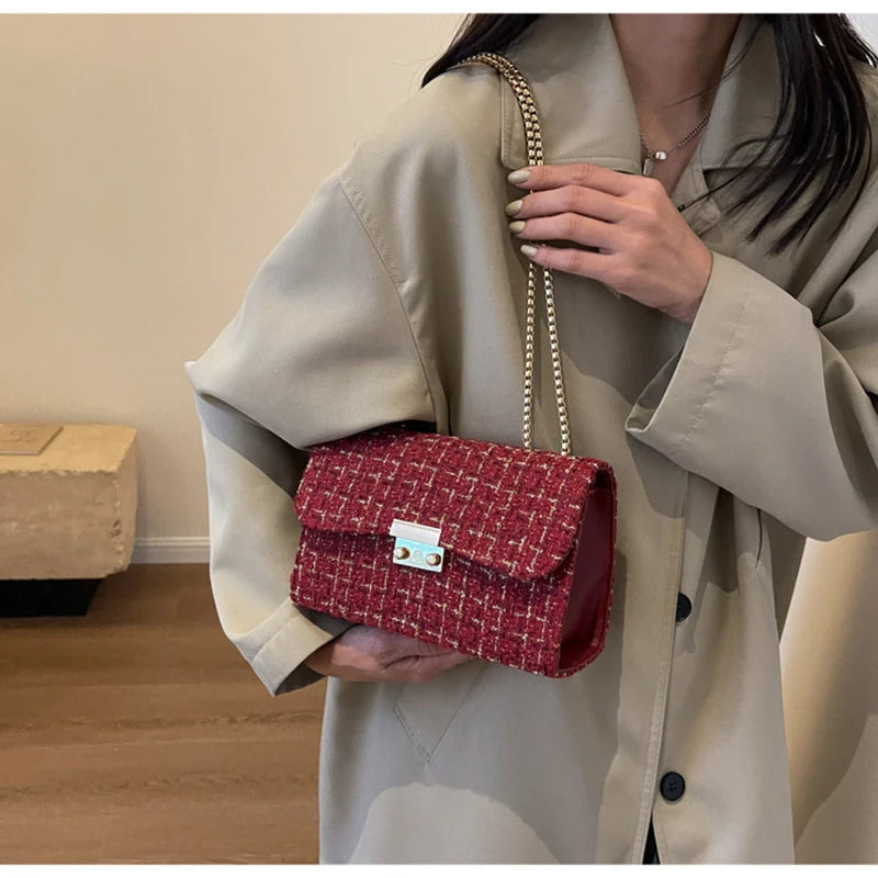 New Fashion Luxury Plaid Women Bag