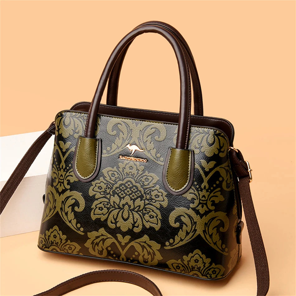 Luxury Flower Pattern Designer Handbag