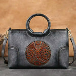 Retro Handmade Embossed Shoulder Bag