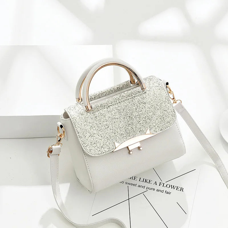 New Casual Sequins Fashion Ladies Cute PU Handbags