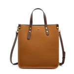 Burminsa Cowhide Genuine Leather Vertical Tote Handbags