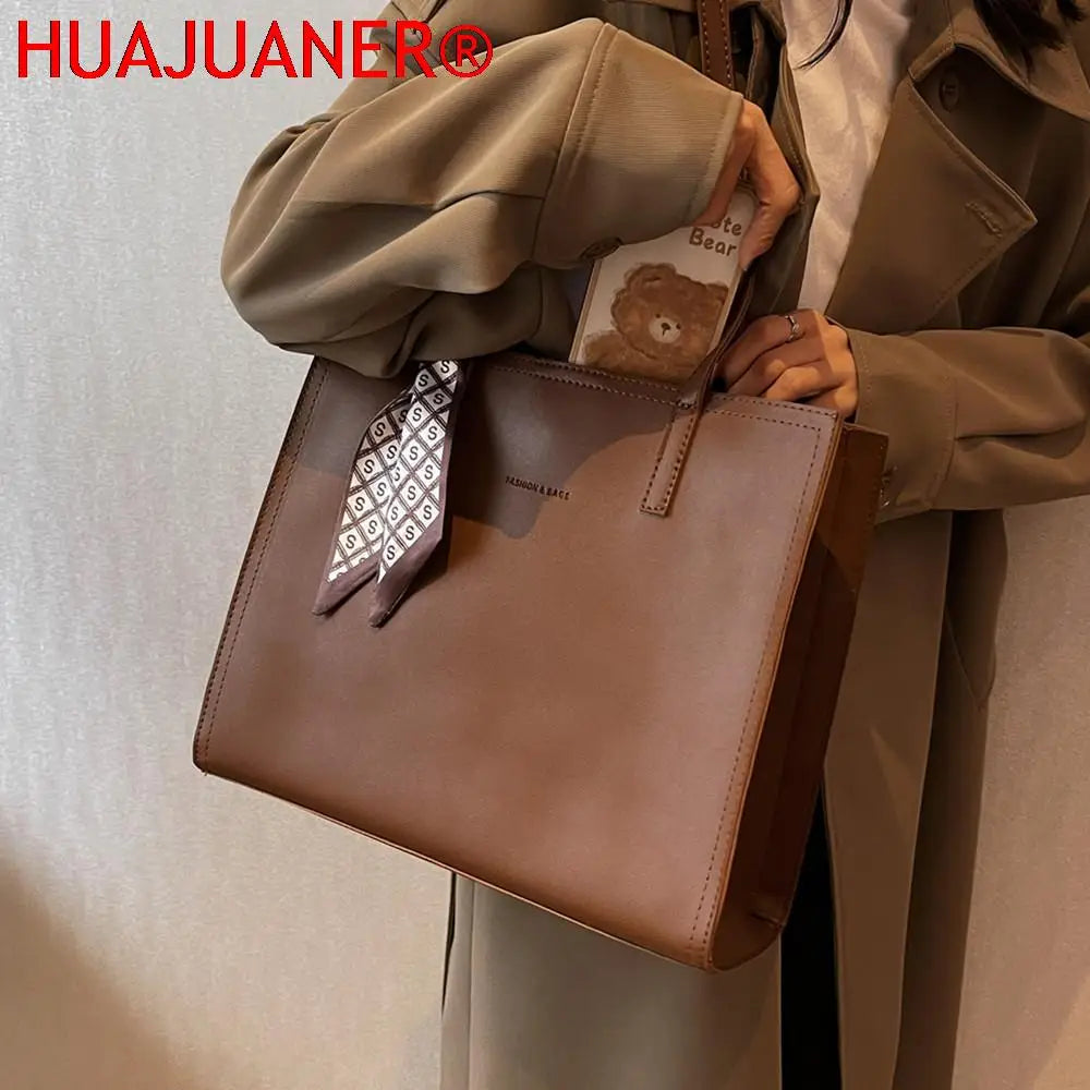3 Layers Large Leather Tote Bags