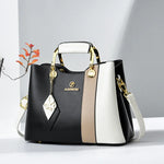 Spliced Leather Large Capacity Woman Handbag