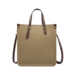 Burminsa Cowhide Genuine Leather Vertical Tote Handbags