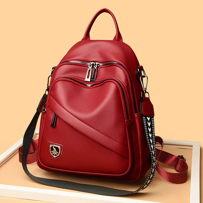New Women High Quality Leather Backpacks