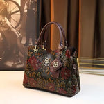 Luxury Floral Vintage Leather Handbag