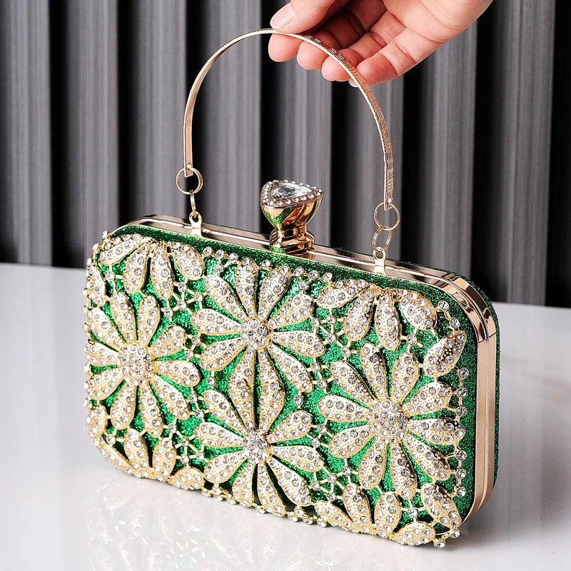 Flower Water Diamond Clutch