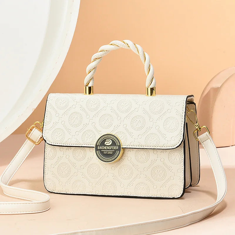 Luxury Embossed Leather Flap Shoulder & Crossbody Bag