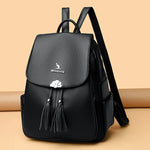 genuine soft leather student school bag