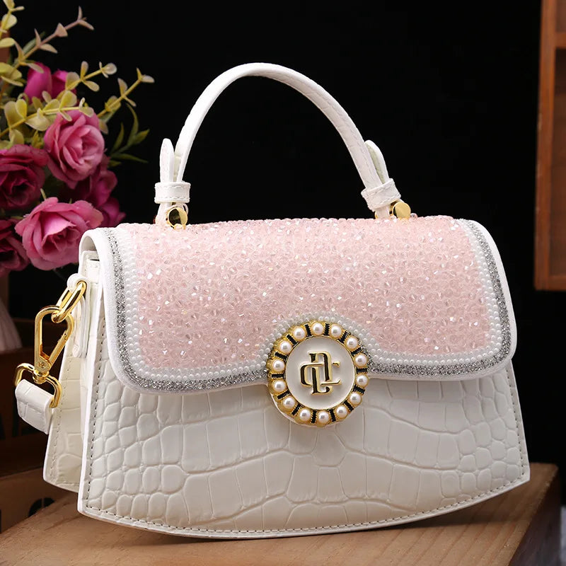 Crocodile Pattern Portable Shell HandBags