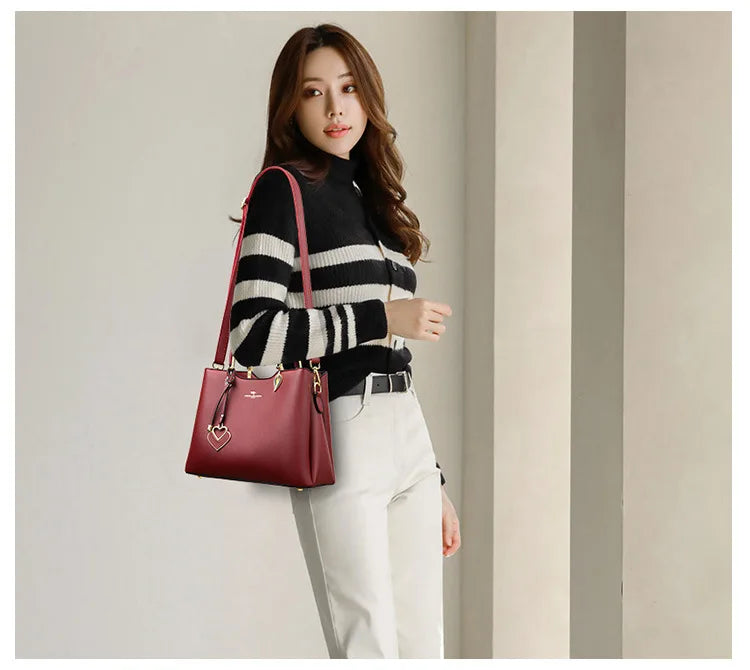 New 2025 Women Multi-layers Top-handle Bag