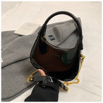 High End Burgundy Patent Leather Shiny Surface Crossbody Bag