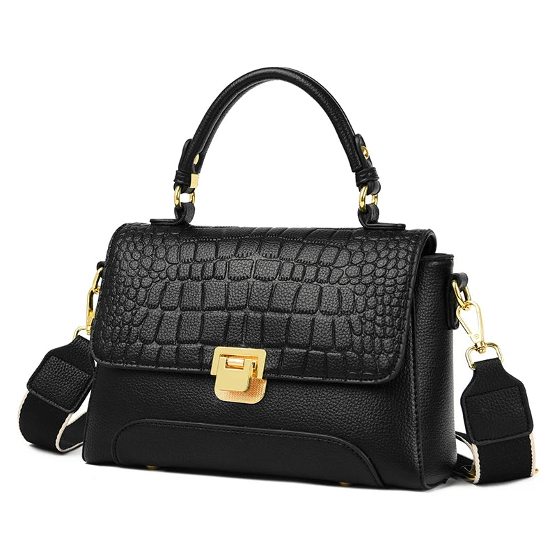 Fashion Women's Crocodile Pattern PU Leather Crossbody Bag Leisure