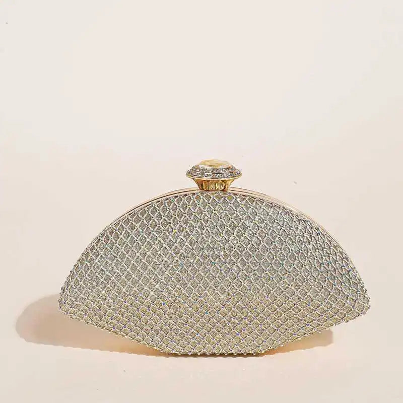Elegant Crystal Diamond Shiny Banquet Clutch
