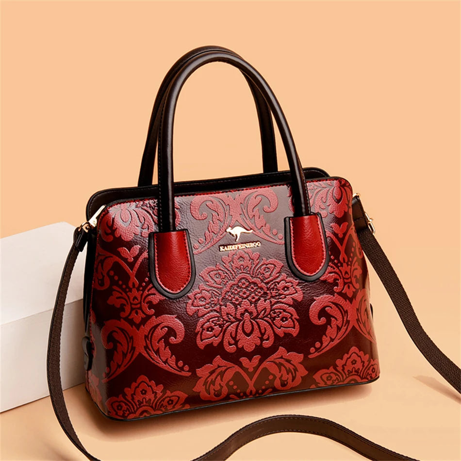 Luxury Flower Pattern Designer Handbag