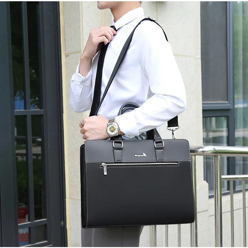 PU Leather Briefcase Bag For Men
