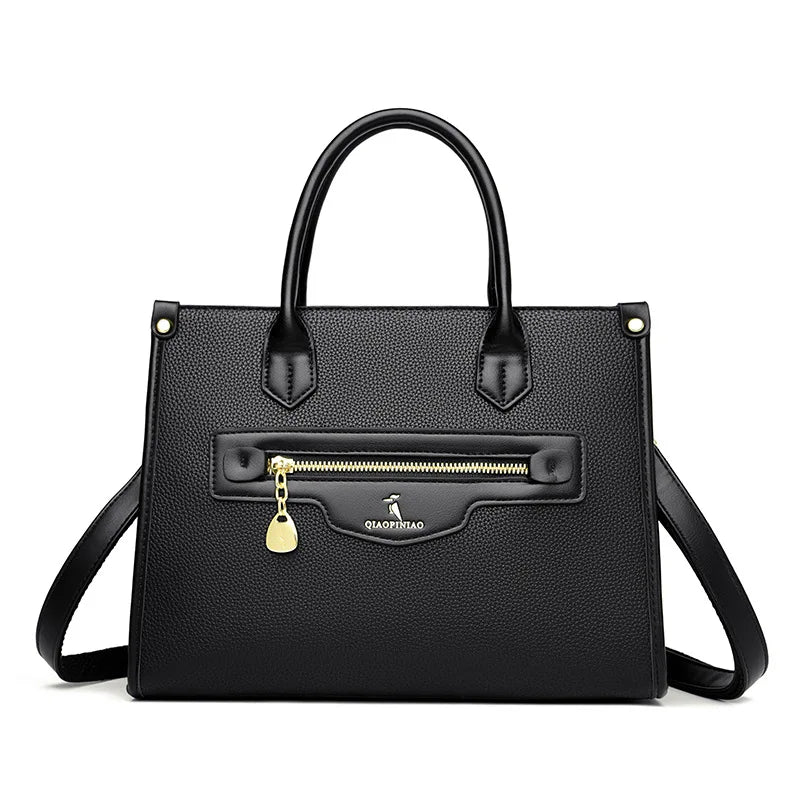 Large capacity motorcycle style tote women's bag