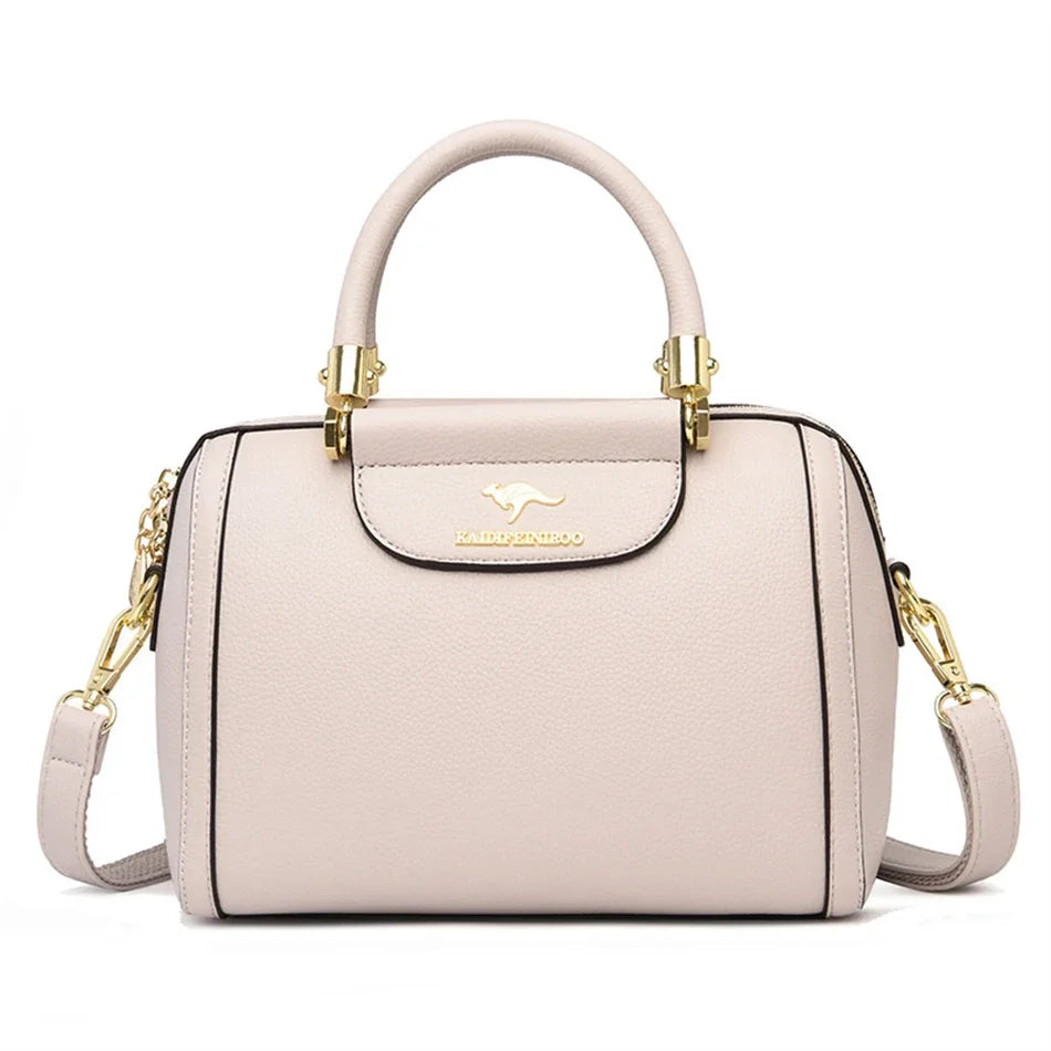Granded Branded Cowhide Leather Handbag