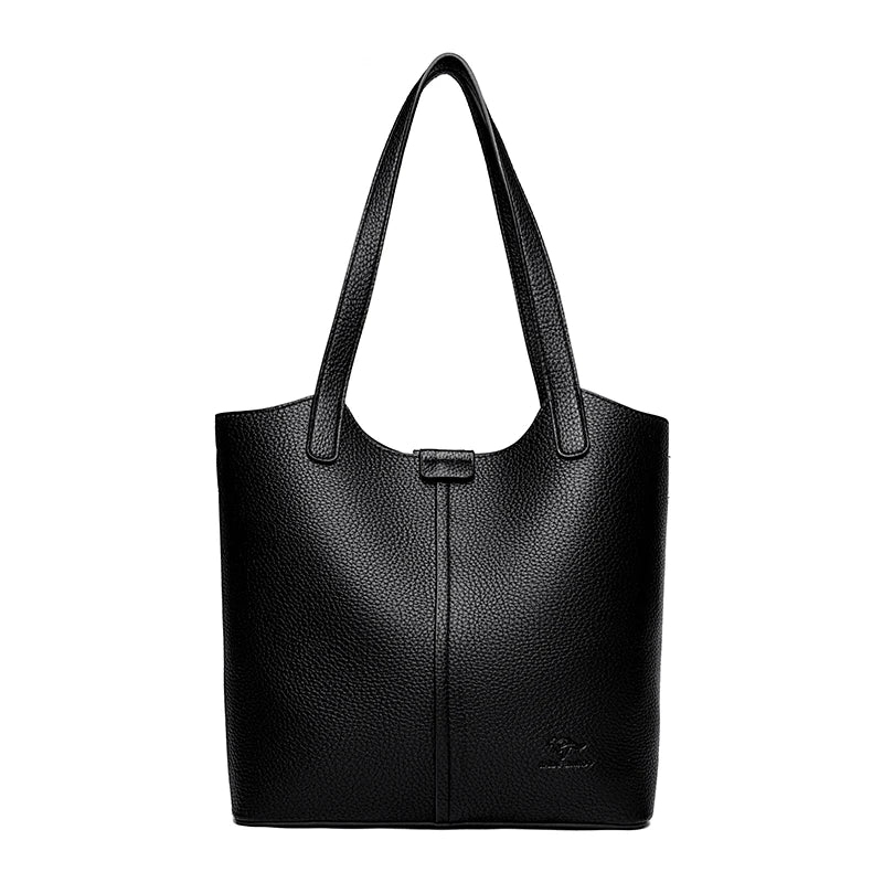 Women PU Leather Handbags Ladies Large Tote Bag