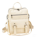 Fashion Soft Leather Tassel Multifunctional Backpack