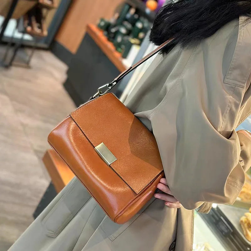 New Genuine Leather Women Shoulder Bag