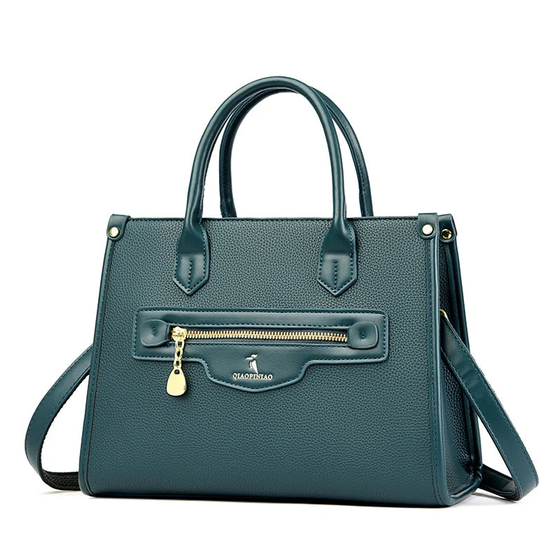 Large capacity motorcycle style tote women's bag