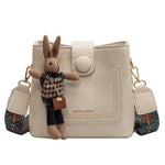 solid color Pu LeatherCrossbody Bag