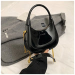 High End Burgundy Patent Leather Shiny Surface Crossbody Bag