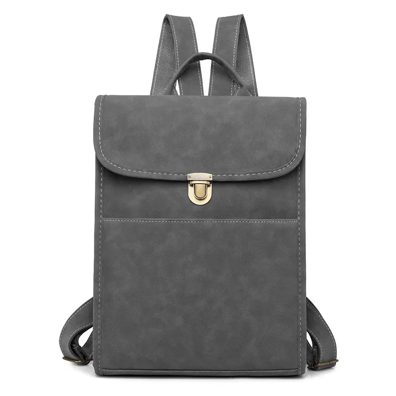 Women's leather vintage outdoor travel backpack