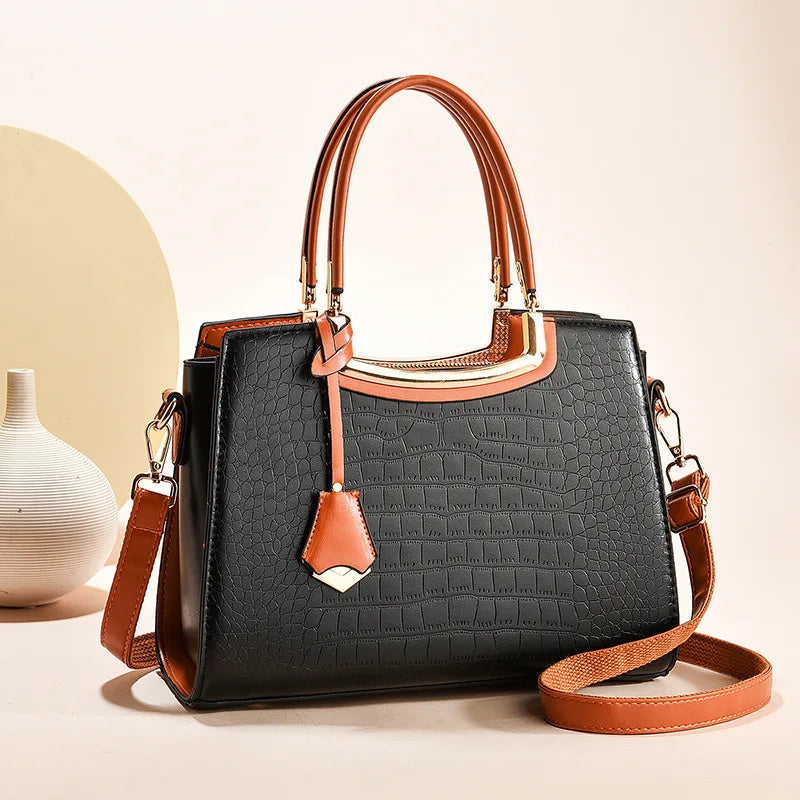 New Women Luxury Designer Glossy Leather Evening Handbags