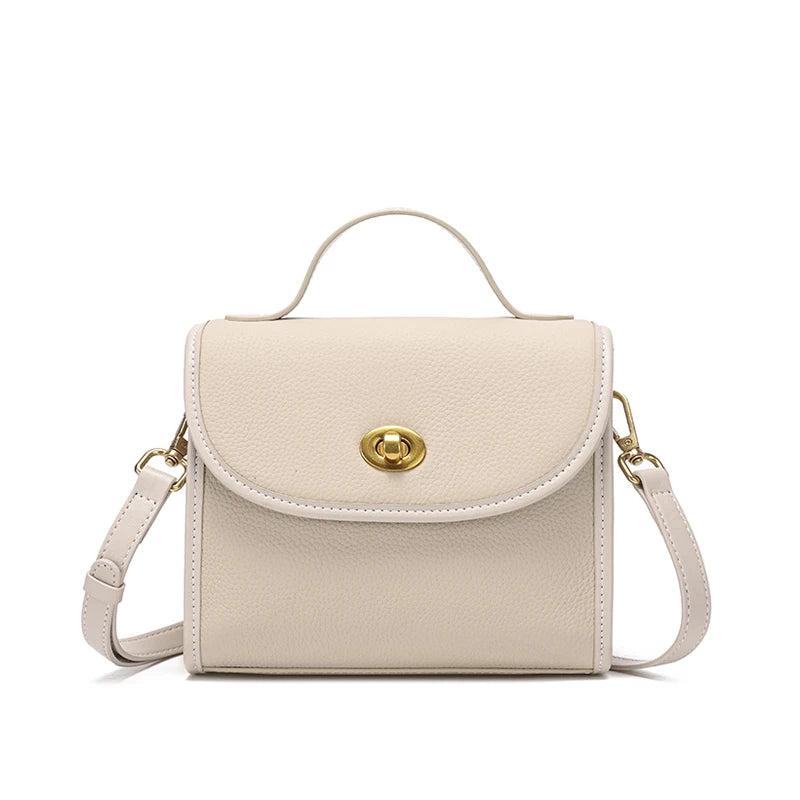 Cowhide Genuine Leather Women Crossbody Bag